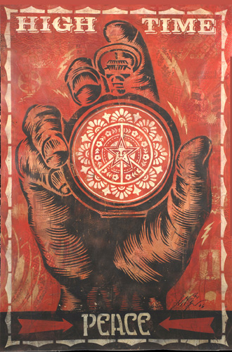 File:High Time for Peace Stencil Collage on Paper.jpg