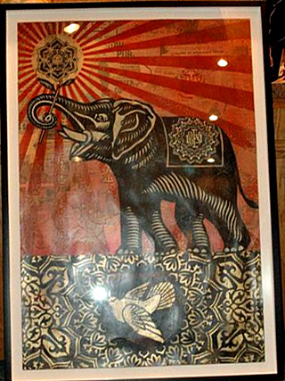 File:Peace Elephant Stencil Collage on Paper.jpg