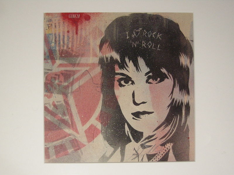 File:Joan Jett Stencil Collage on Album Cover Detail 1.jpg